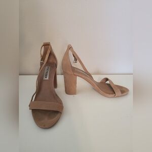 Steve Madden Beige Ankle Strap Heels